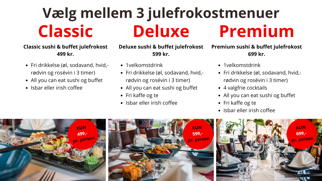 Julefrokost menuer fra Oriental Barbecue House