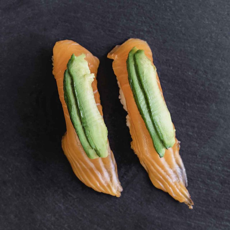 Green Salmon Nigiri - Billede 1
